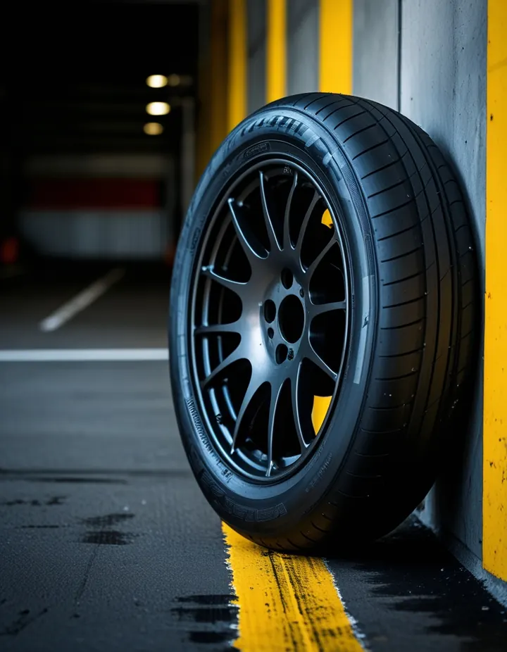 Top Crypto Betting Sites: A racing tyre and wheel in a dark pit garage A racing tyre and wheel in a dark pit garage