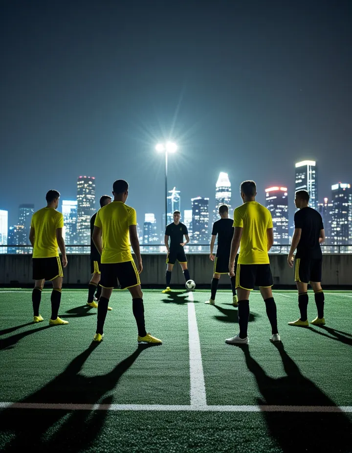 Top Crypto Betting Sites: A pickup football game on a rooftop at night A pickup football game on a rooftop at night
