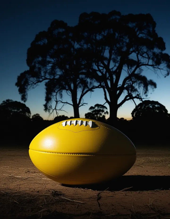 Top Crypto Betting Sites: A plain oval ball on a dusty country ground at dusk A plain oval ball on a dusty country ground at dusk
