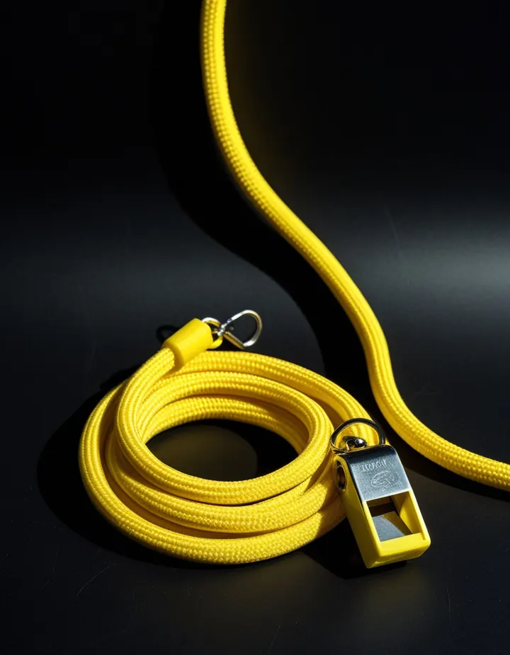 Top Crypto Betting Sites: A yellow stopwatch lanyard coiled on black A yellow stopwatch lanyard coiled on black