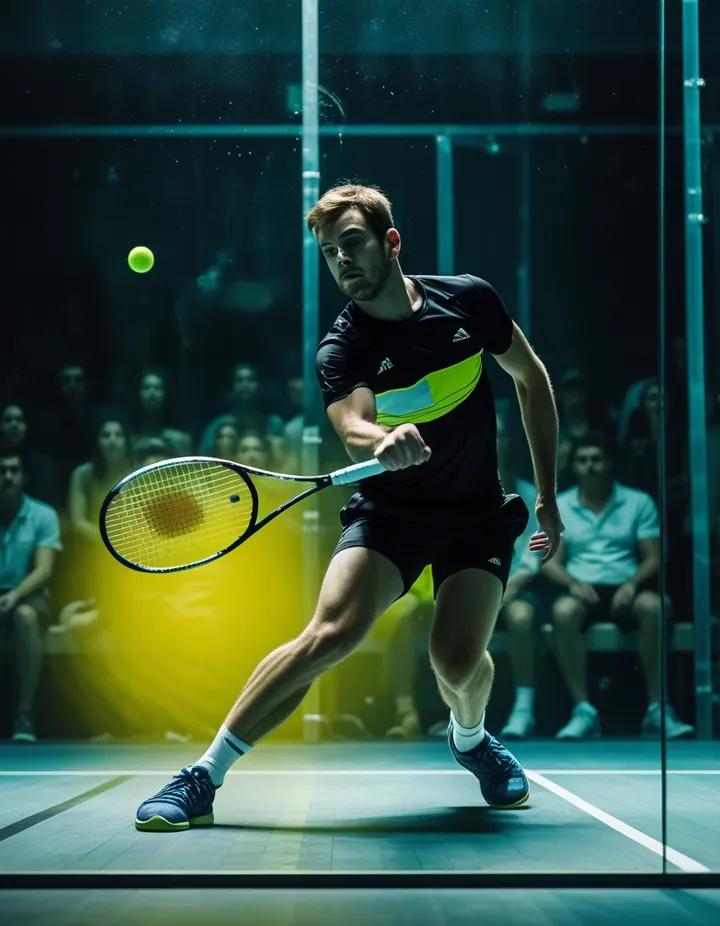 Top Crypto Betting Sites: A squash player stretches for the ball in a glass court A squash player stretches for the ball in a glass court